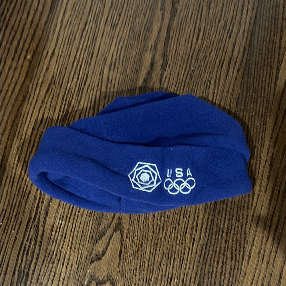 USA Winter Olympics 06 fleece beanie logo hat with pin